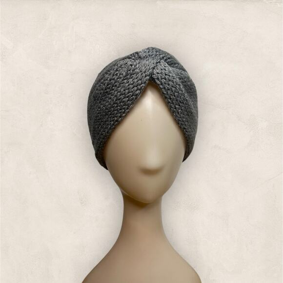 Ear Warmer Twisted Gray Knitted Headband Women Hairband Winter Holiday Gift - Picture 2 of 6
